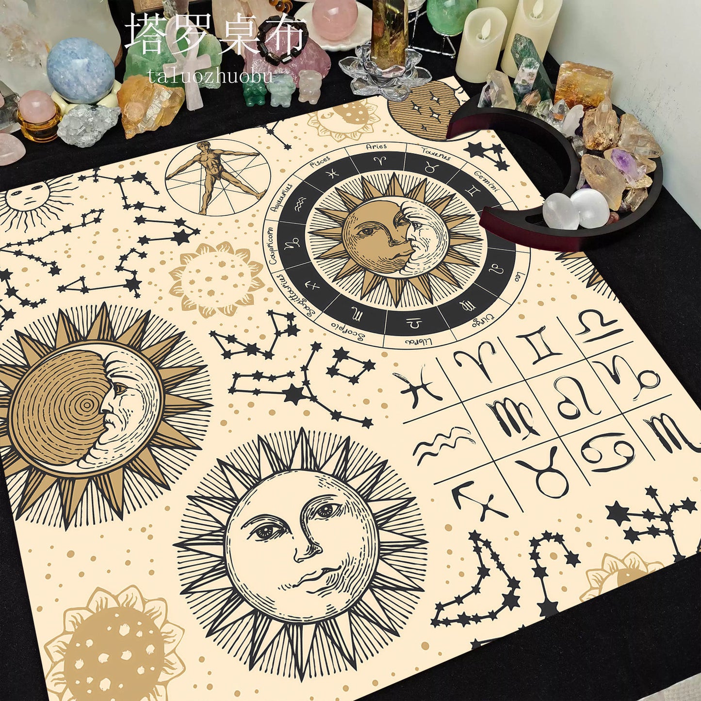 A Sun and Moon Magic Array Tablecloth