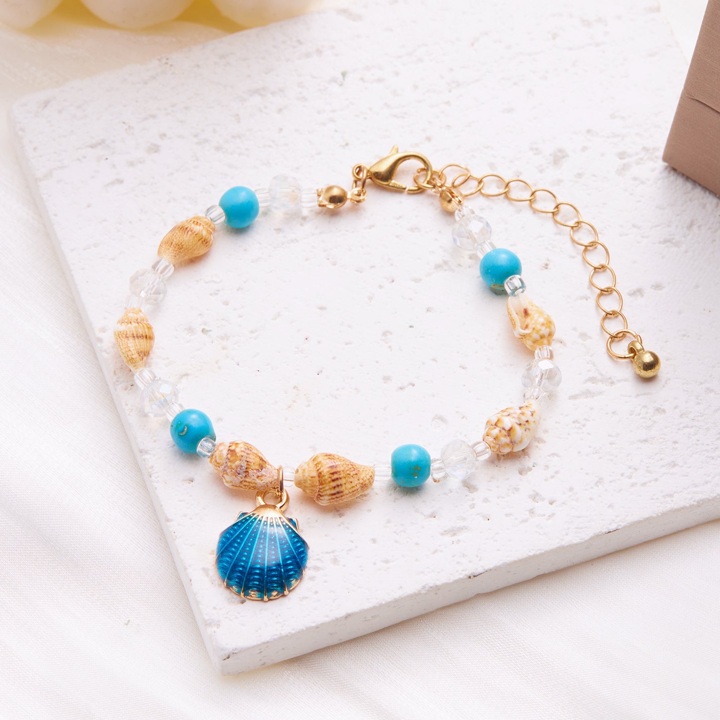 Bohemian Starfish Shell Conch Rice Bead Bracelet