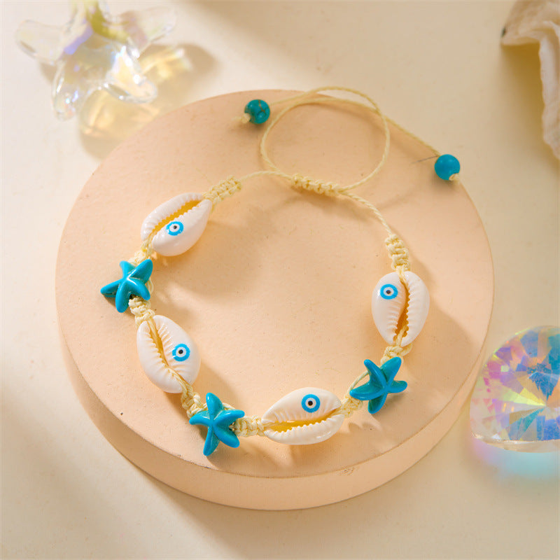 Bohemian Starfish Shell Conch Rice Bead Bracelet