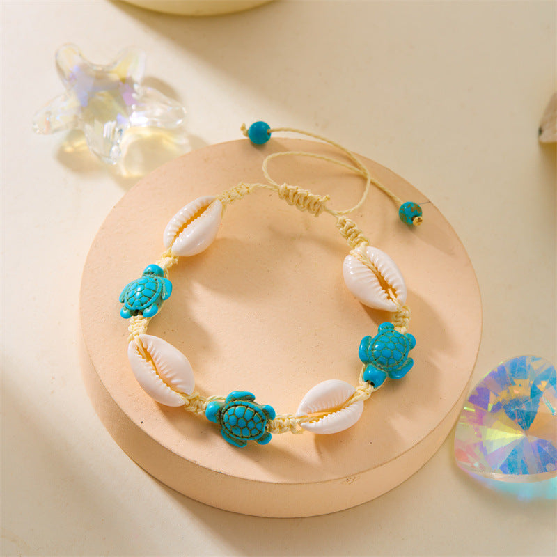 Bohemian Starfish Shell Conch Rice Bead Bracelet