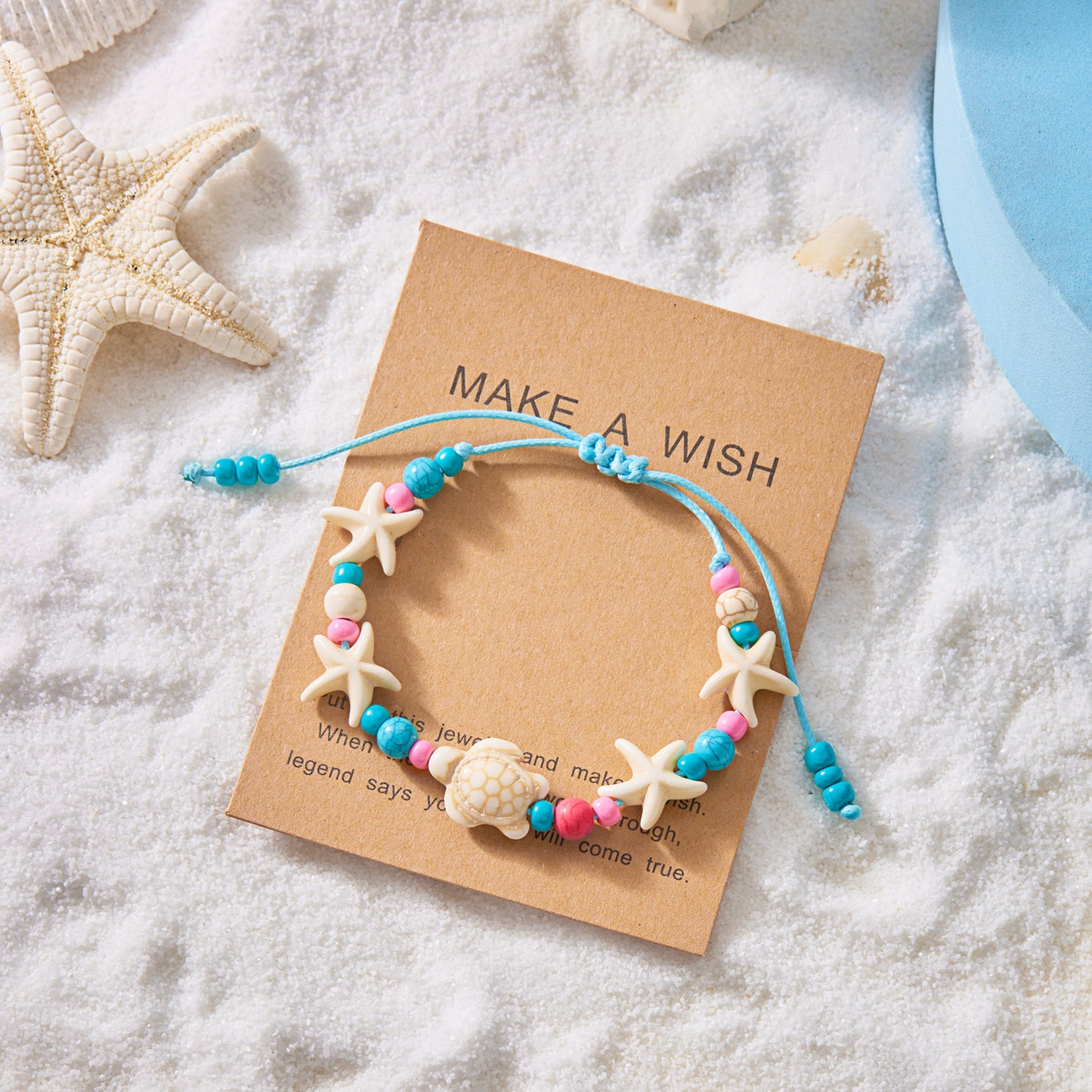 Bohemian Starfish Shell Conch Rice Bead Bracelet