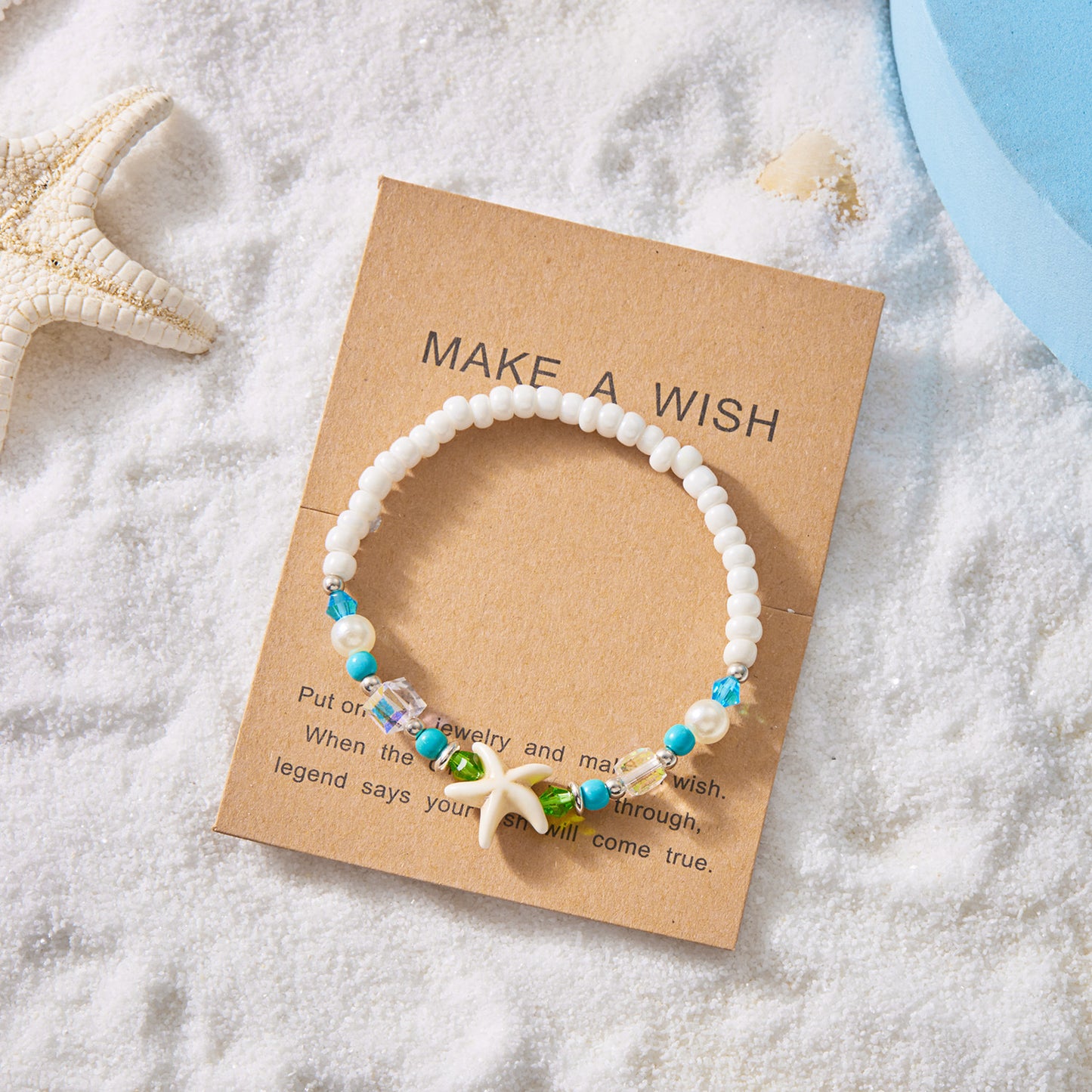 Bohemian Starfish Shell Conch Rice Bead Bracelet