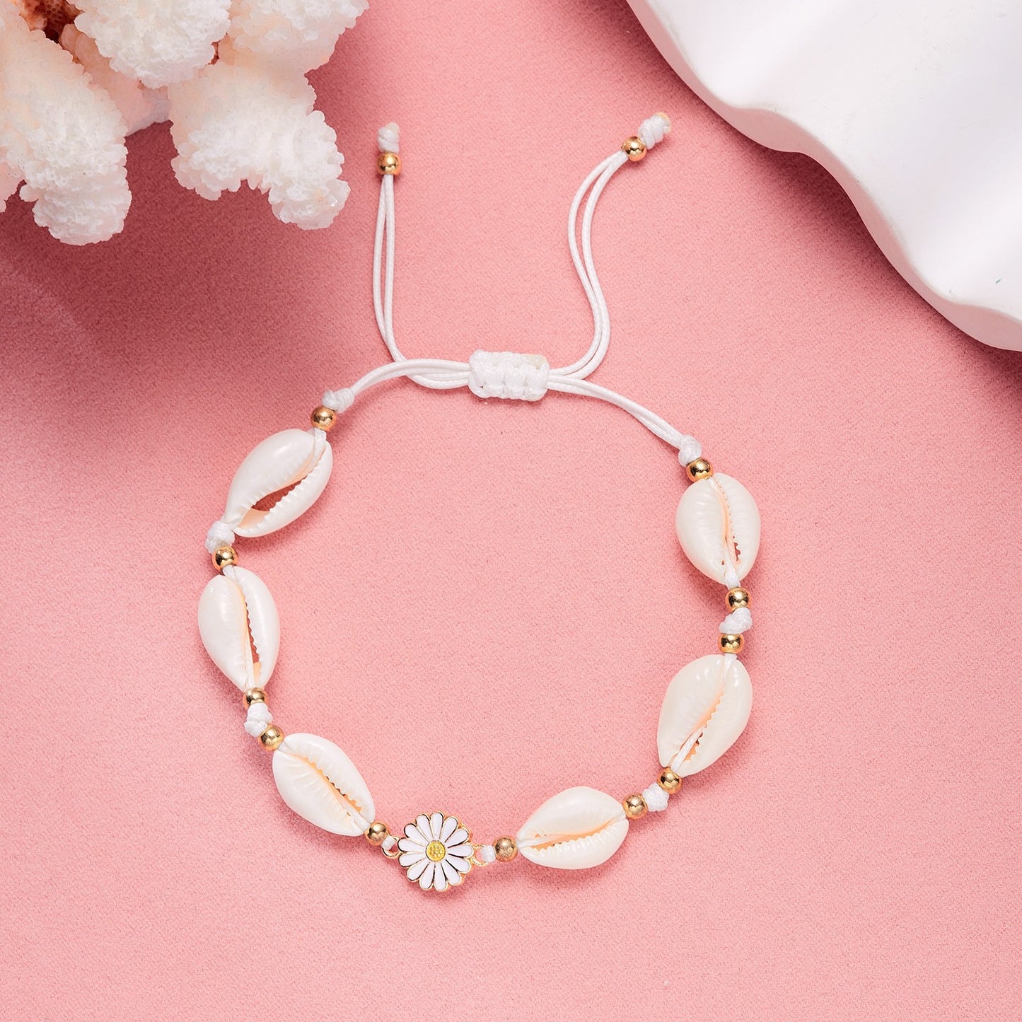 Bohemian Starfish Shell Conch Rice Bead Bracelet