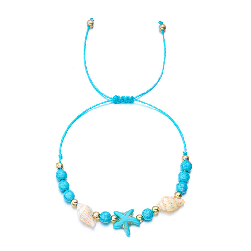 Bohemian Starfish Shell Conch Rice Bead Bracelet