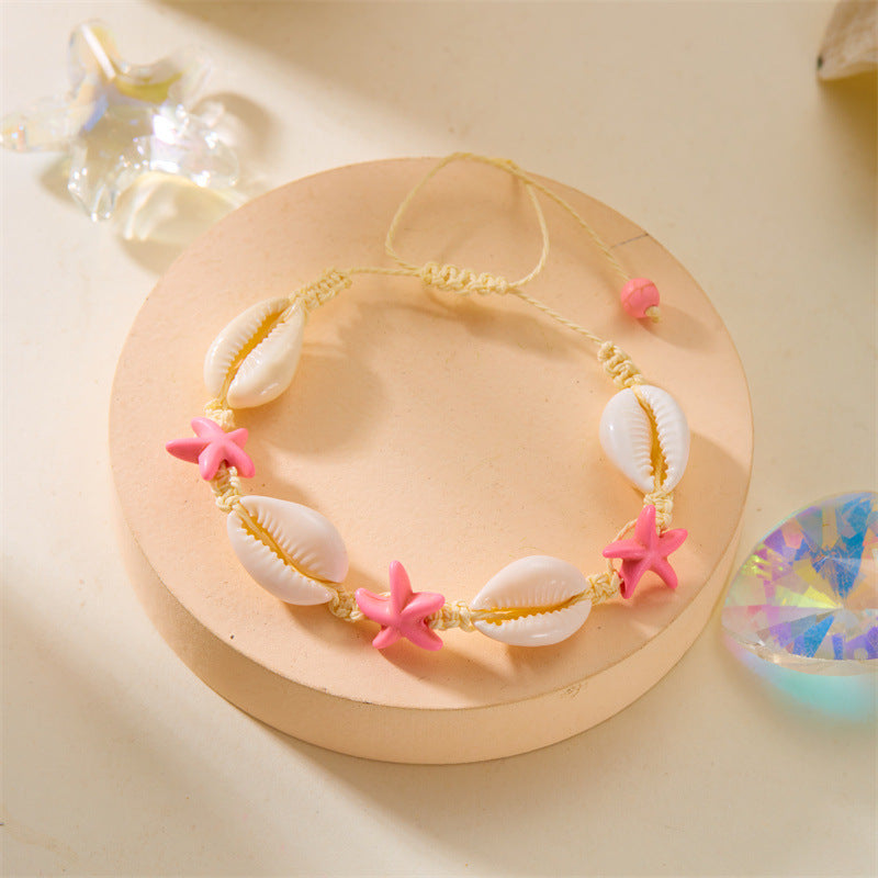 Bohemian Starfish Shell Conch Rice Bead Bracelet