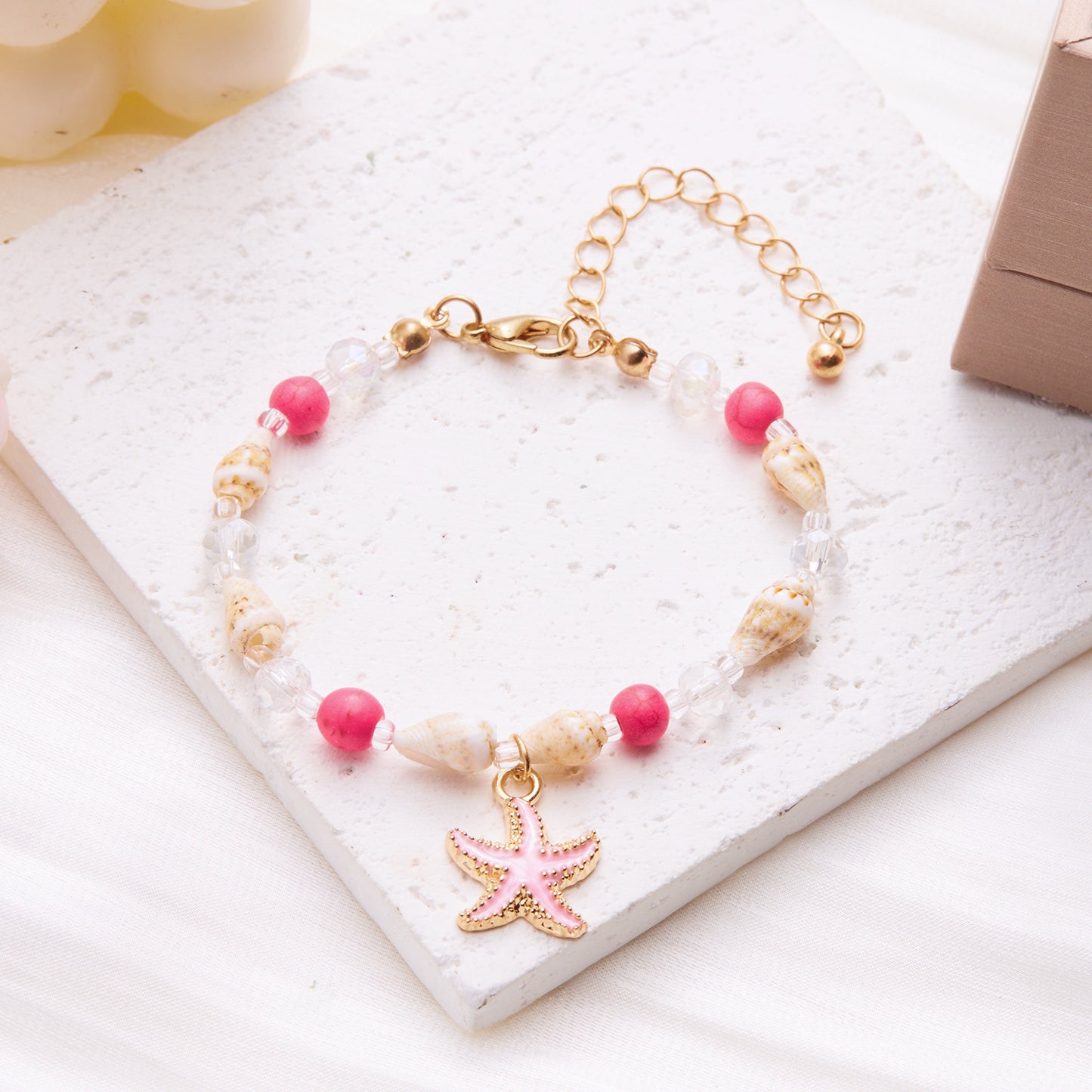 Bohemian Starfish Shell Conch Rice Bead Bracelet