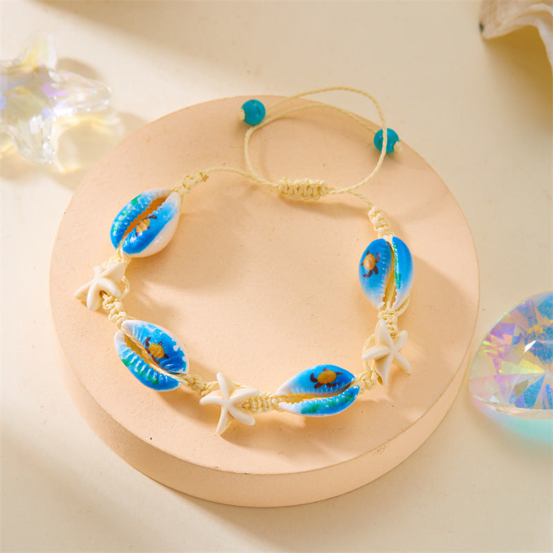 Bohemian Starfish Shell Conch Rice Bead Bracelet