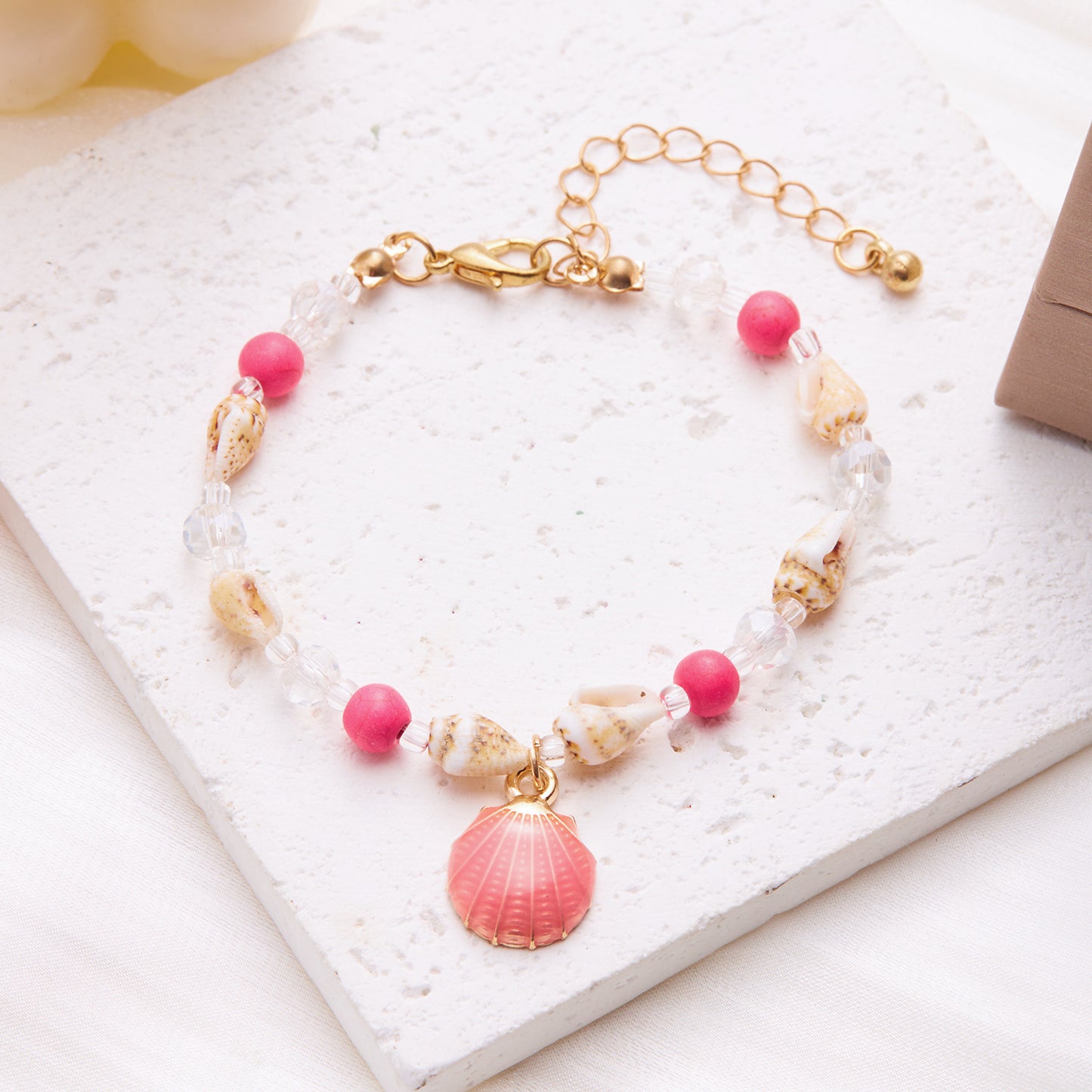 Bohemian Starfish Shell Conch Rice Bead Bracelet
