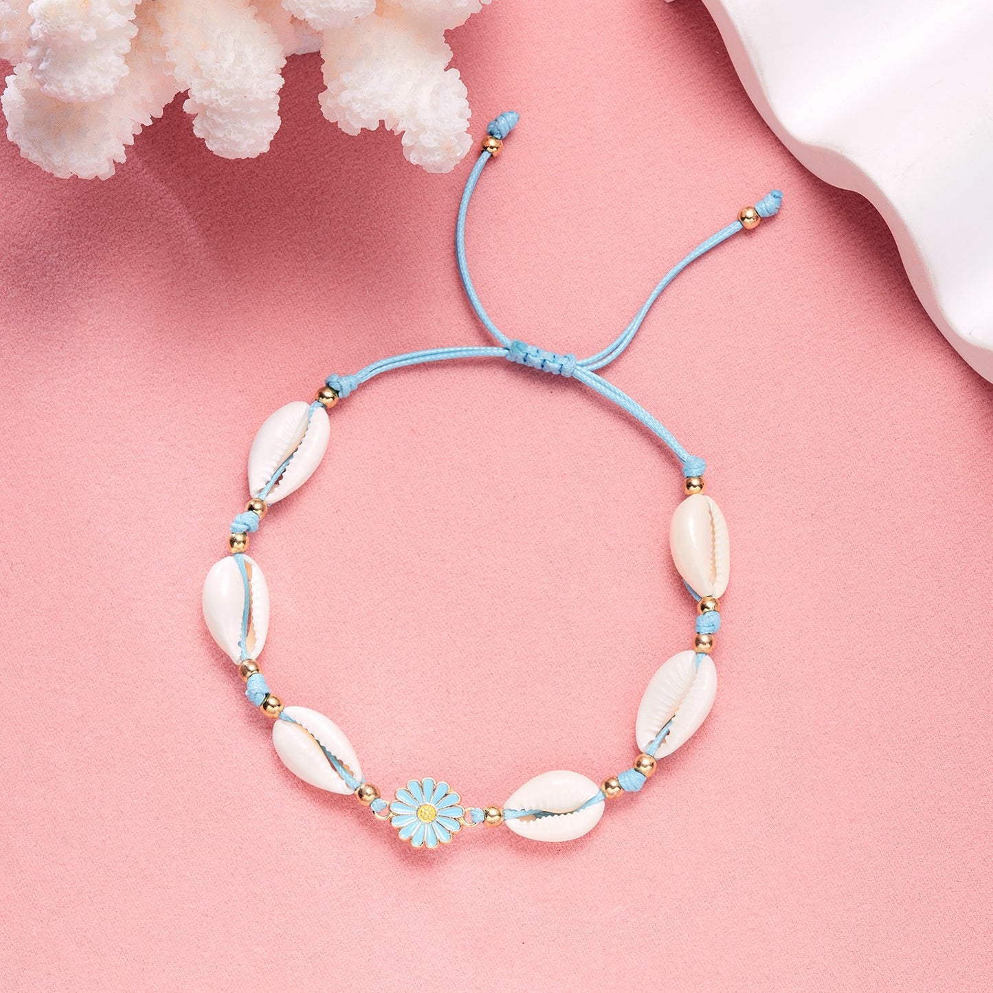 Bohemian Starfish Shell Conch Rice Bead Bracelet