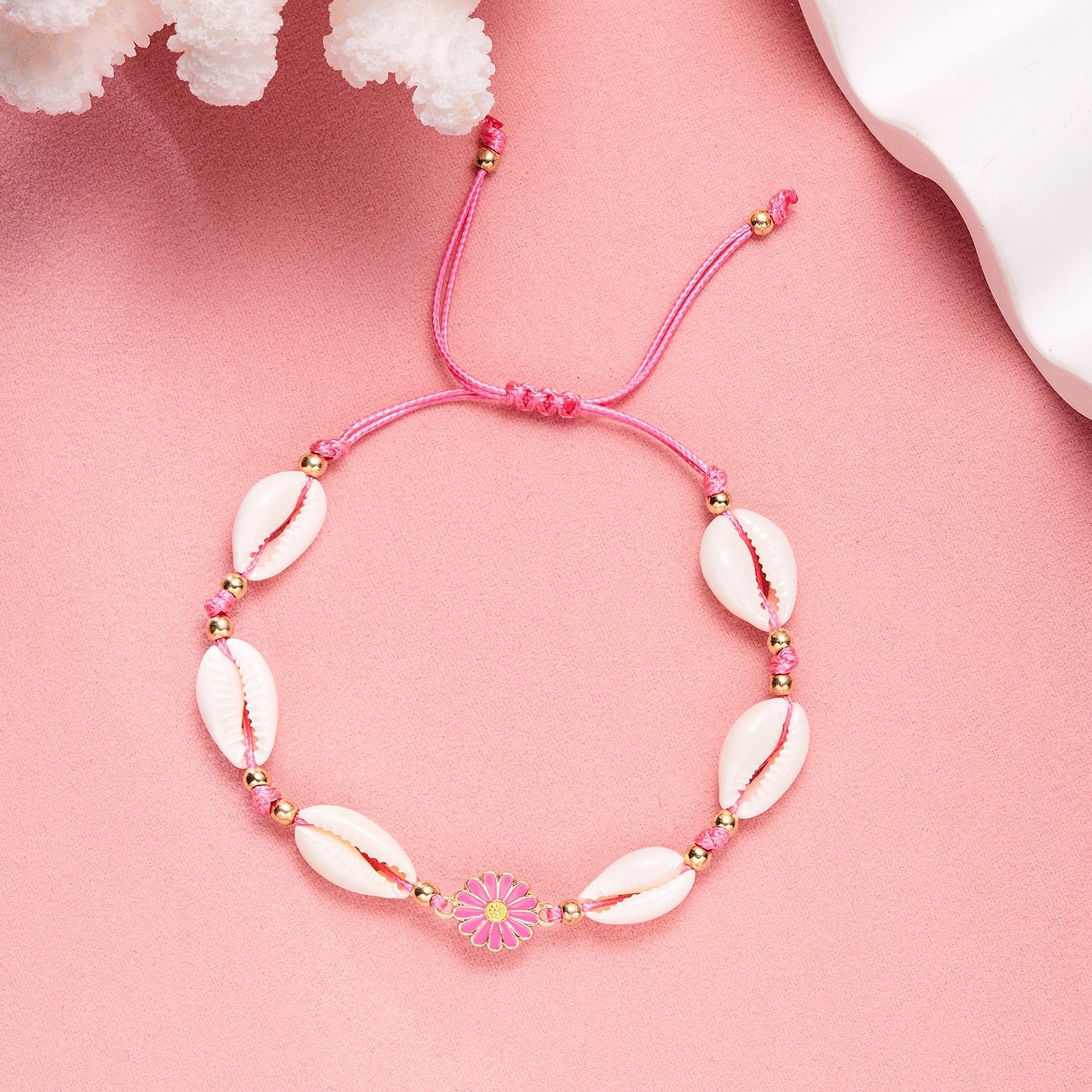 Bohemian Starfish Shell Conch Rice Bead Bracelet