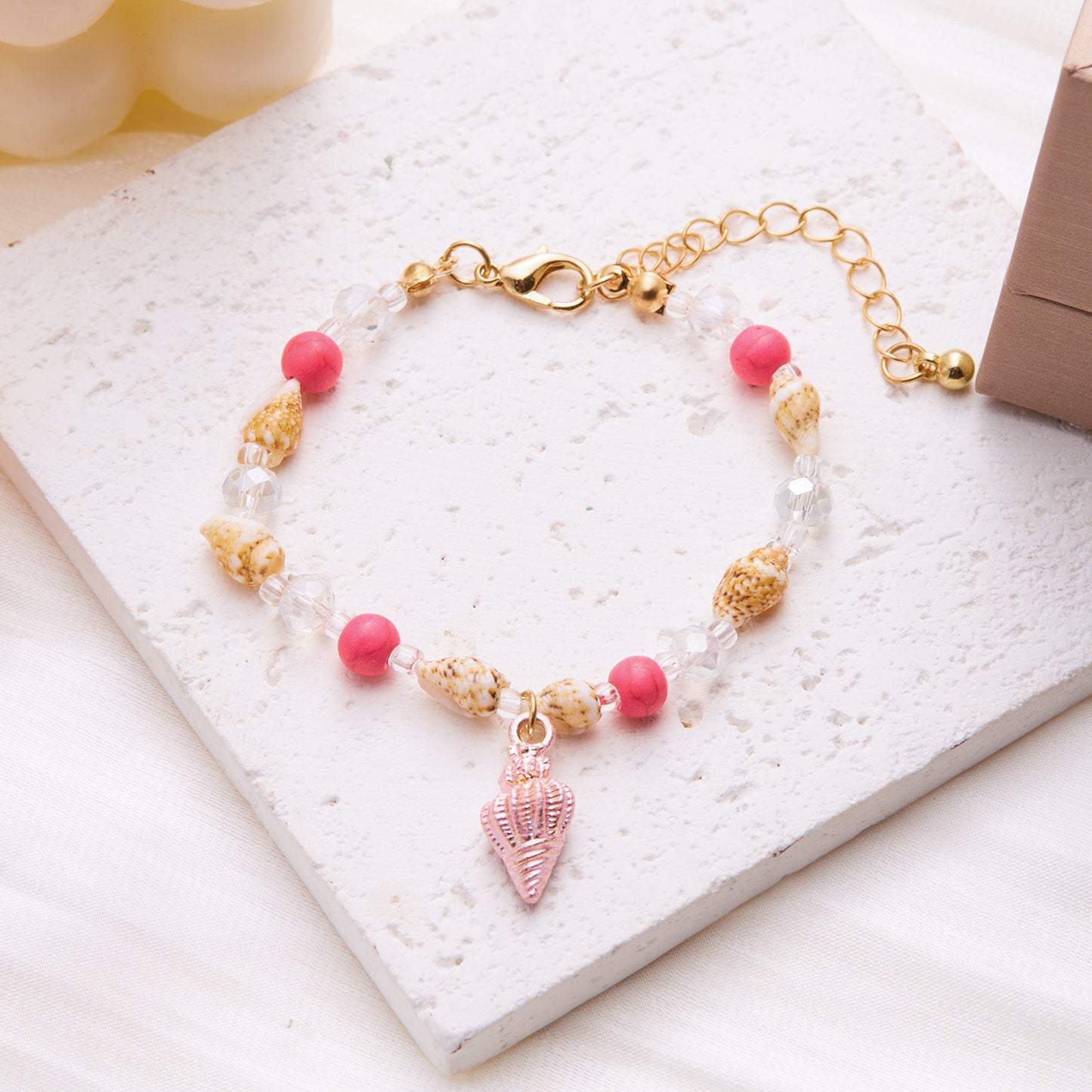 Bohemian Starfish Shell Conch Rice Bead Bracelet