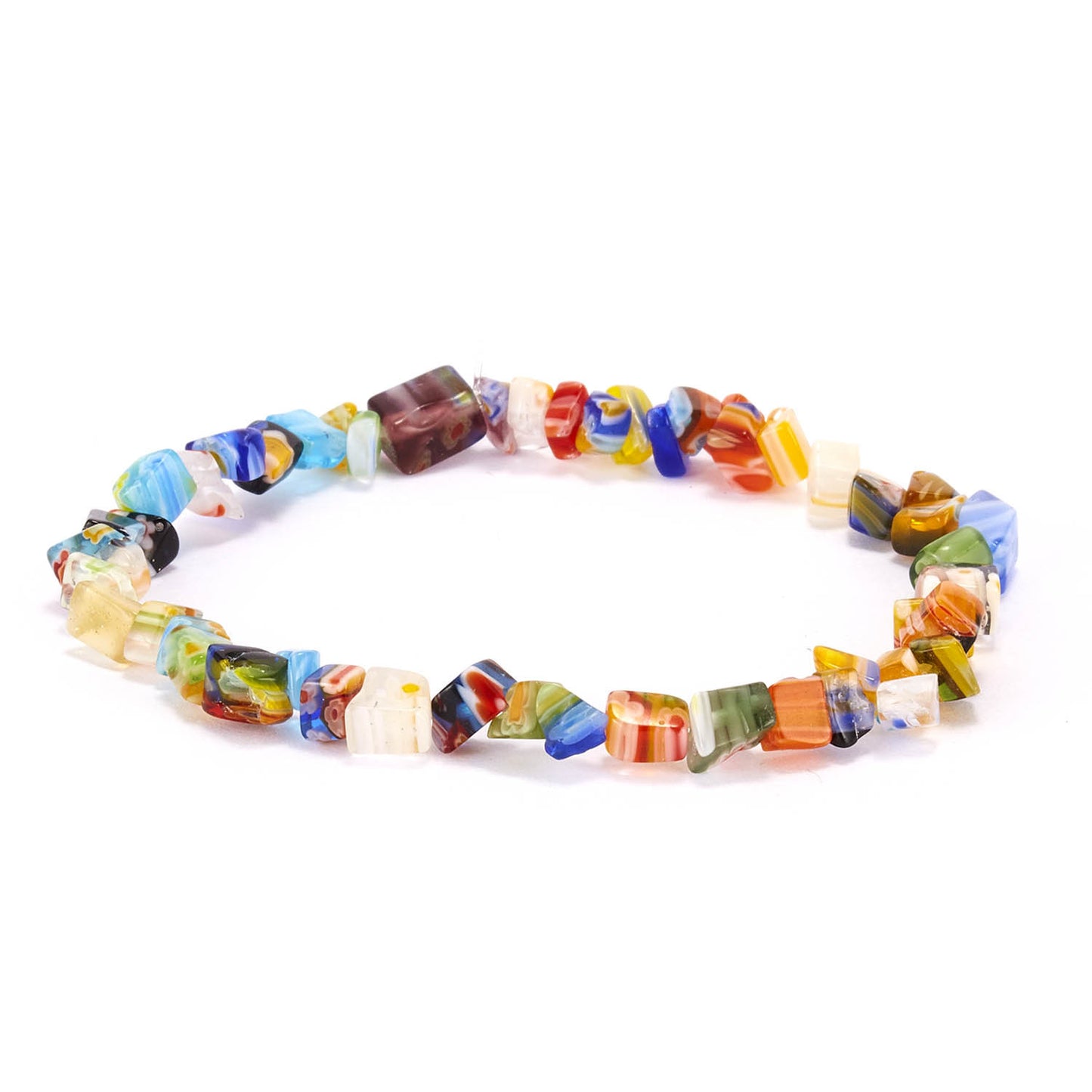 Colorful irregular glazed gravel bracelet
